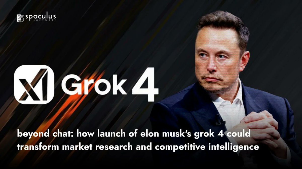 Spaculus's tweet image. Grok 4 isn't just another AI chatbot. It's a powerful tool for market research and competitive intelligence. Learn how businesses are leveraging its capabilities to gain insights and stay ahead.
Read This: Read more: spaculus.com/news/grok-4-ma…
#Grok4 #MarketResearch #Spaculus