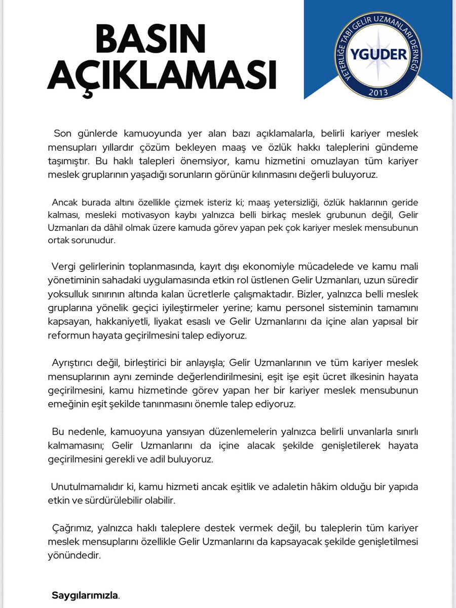 11.07.2025 tarihli basın açıklamamız kamuoyuna  saygılarımızla duyurulur.