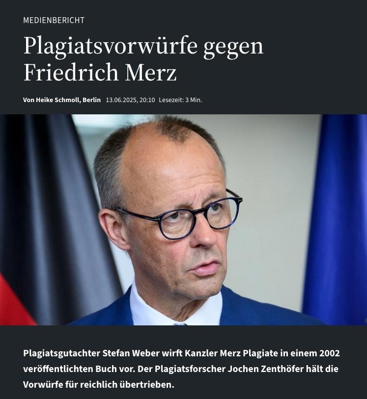 Wenn der "Plagiatsjäger" so zuverlässig ist, wieso ist Merz eigentlich noch im Amt?