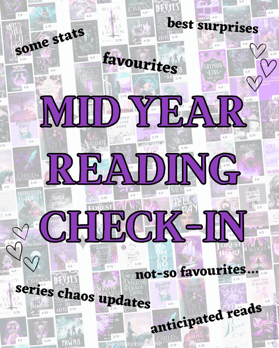 esmayrosalyne's tweet image. 🔥 MID YEAR READING CHECK-IN 🔥
Six months are gone already (HOW?!), so here's a glimpse of some standout reading adventures I've had in the first half of 2025! 😍
*Posted this yesterday on my bookstagram (where I'm much more active these days, come join 🫶)
⬇️⬇️⬇️