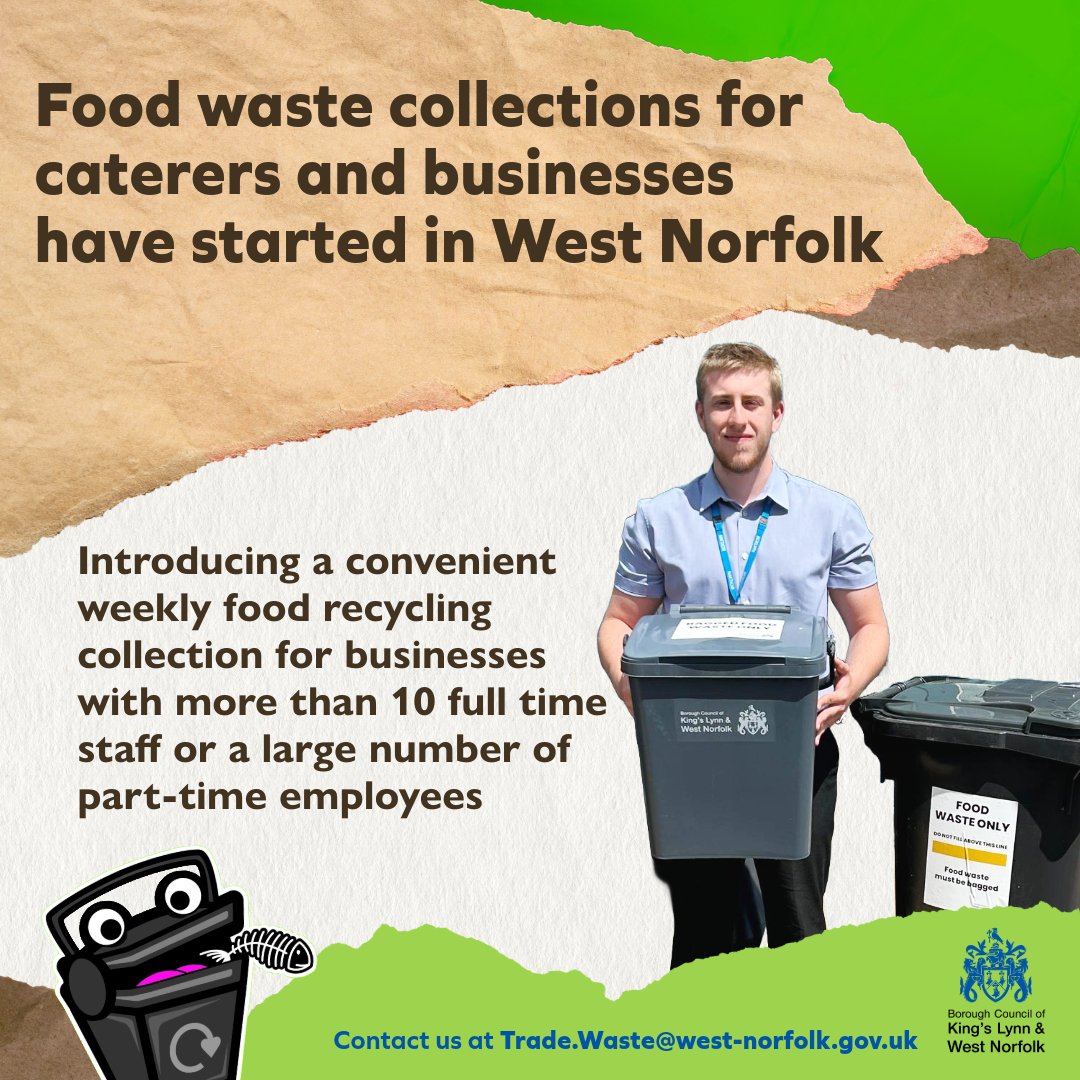 WestNorfolkBC (@westnorfolkbc) on Twitter photo 18 schools and <a href="/RSPBTitchwell/">RSPB Titchwell Marsh</a> became the first businesses to receive their new commercial food waste bins. Businesses with 10 or more full time staff or a larger number of part time employees must by law, have a food waste collection. Get in touch: Trade.Waste@west-norfolk.gov.uk 18 schools and <a href="/RSPBTitchwell/">RSPB Titchwell Marsh</a> became the first businesses to receive their new commercial food waste bins. Businesses with 10 or more full time staff or a larger number of part time employees must by law, have a food waste collection. Get in touch: Trade.Waste@west-norfolk.gov.uk