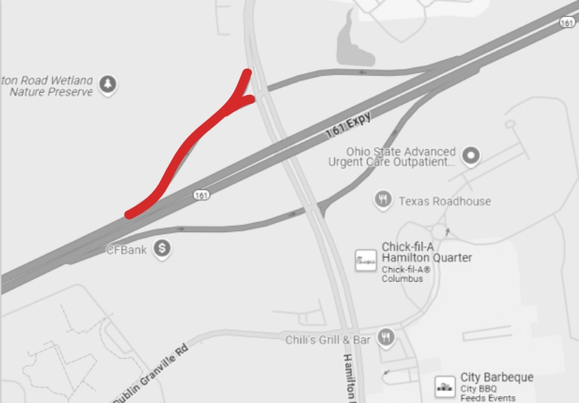 ODOT_Columbus's tweet image. Attention Franklin County! The Hamilton Rd. ramp to SR 161 westbound will close overnight (8 p.m. - 5 a.m.) Friday, July 11.
