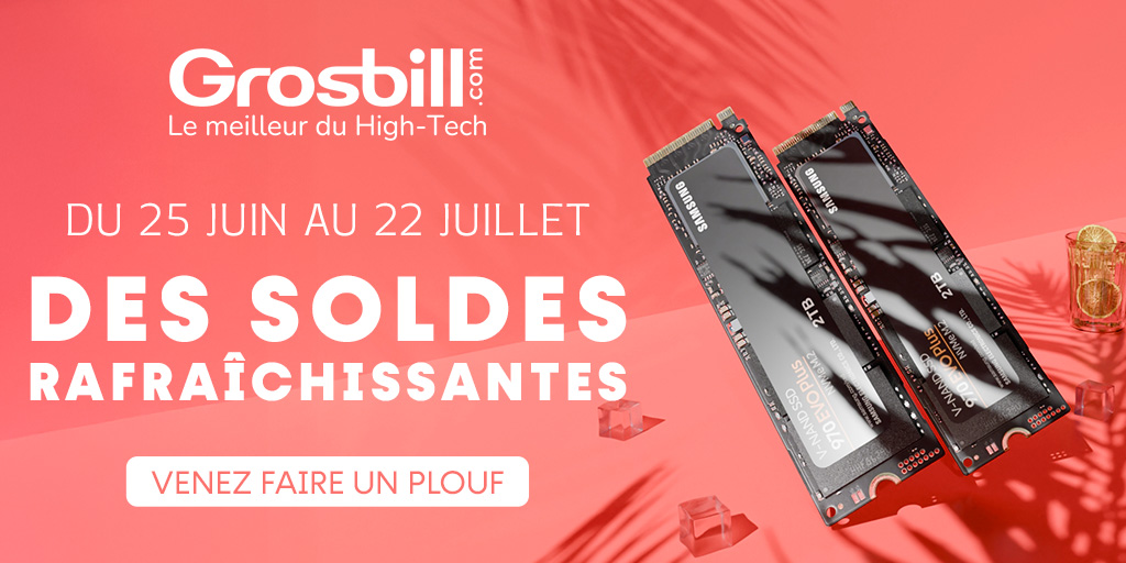 💥 Jusqu’à -54% sur une sélection de SSD chez Grosbill !

Accélère ton PC et gagne en réactivité 💾⚡

➡️ Vite, les stocks sont limités !
🔗bit.ly/Disque-SSD-sol…