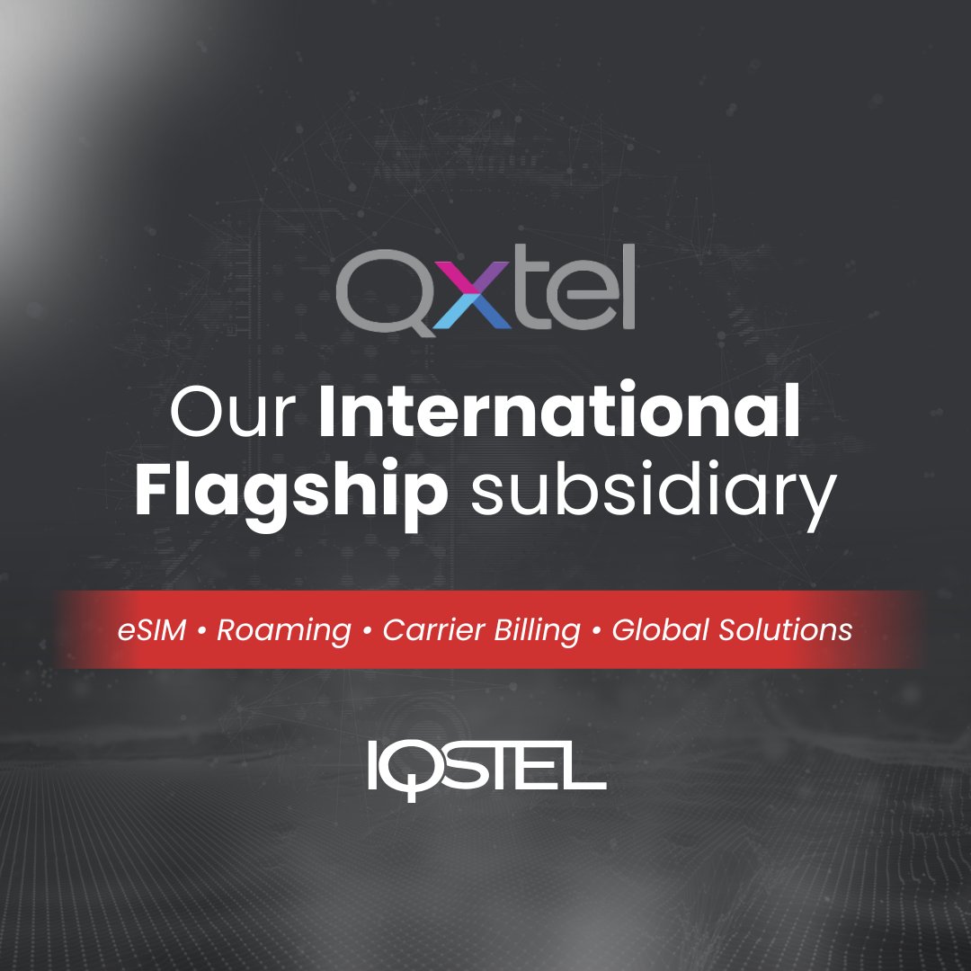 $IQST - $IQSTEL 🚀Meet QXTEL an #IQSTEL subsidiary powering global #telecom innovation:
🔹 eSIM &amp; roaming platform
🔹 40+ operator agreements
🔹 Carrier billing &amp; fintech tools
#IQST #NASDAQ #Investing #StocksToWatch #StockMarket #GrowthStocks #fintech #AI #cybersecurity
