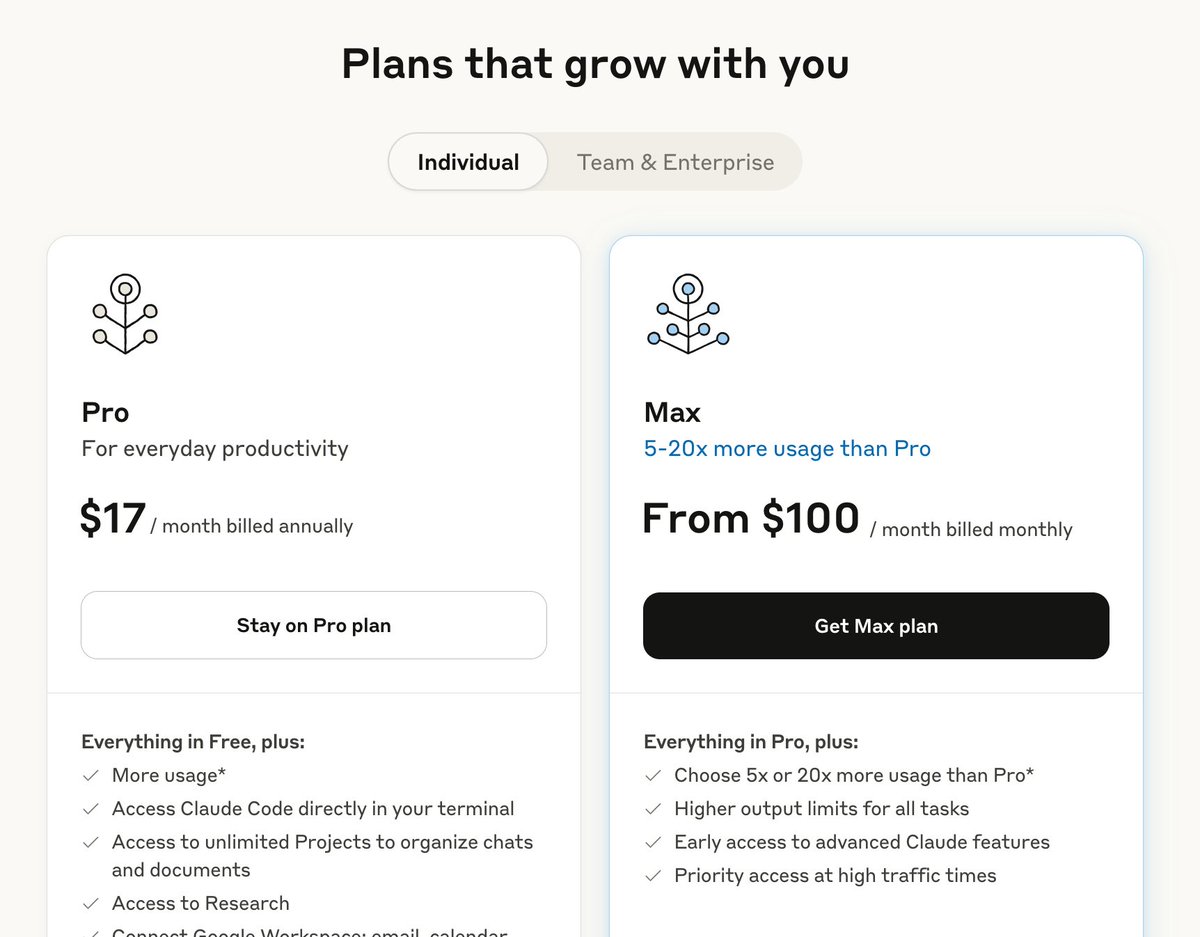 Hey <a href="/AnthropicAI/">Anthropic</a> can we get something in-between please? 

I'm looking for a growth spurt, not limb extensions.

I've hit my Pro plan limit a few times this week, but I'm not ready  ~6x increase. 

How about a $20 upgrade/extension option for a specific project/chat?