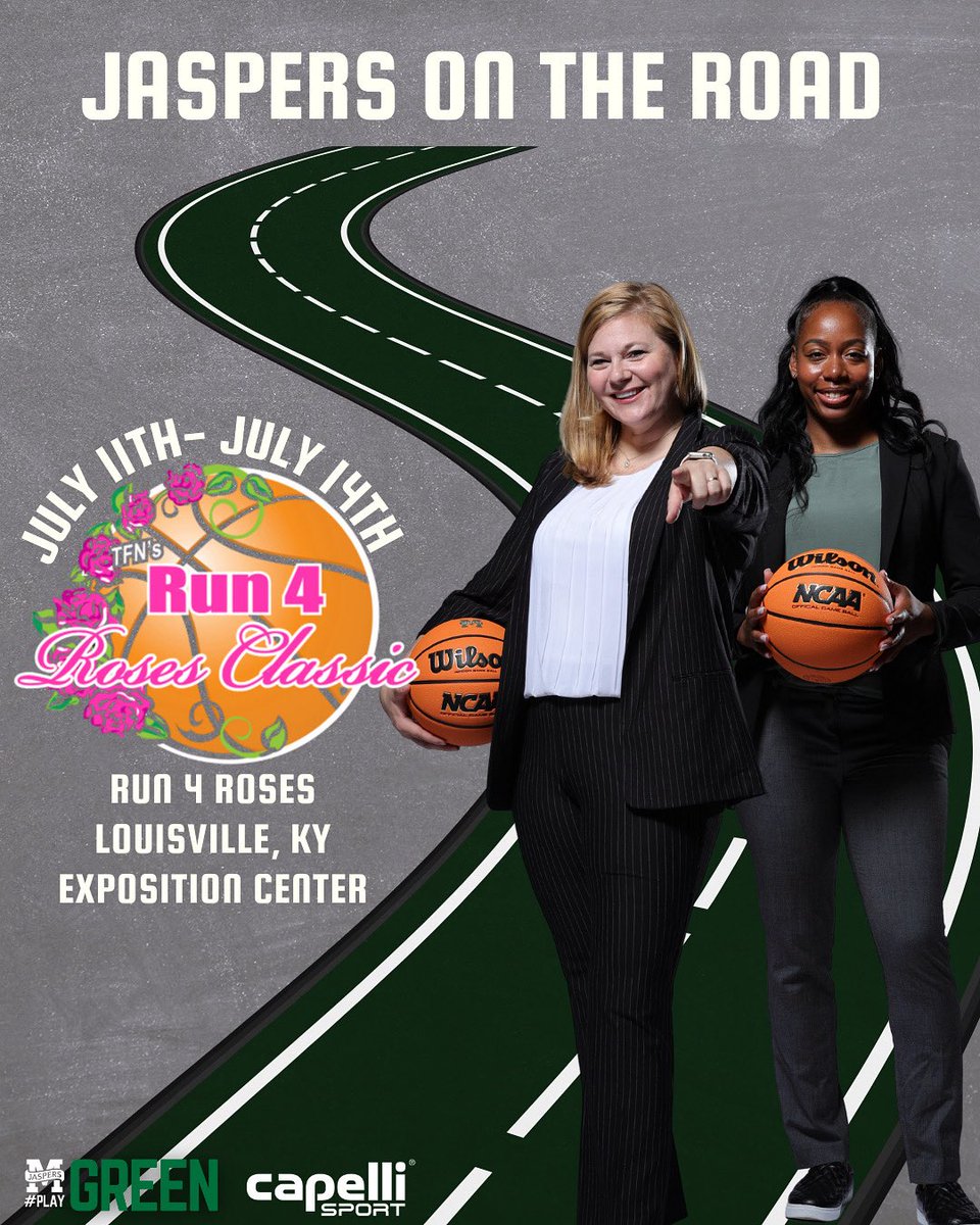 Manhattan_WBB's tweet image. 🌹🏀 Road trip vibes! Jaspers are headed to Run 4 Roses in Louisville! Let’s get it!! #playGREEN