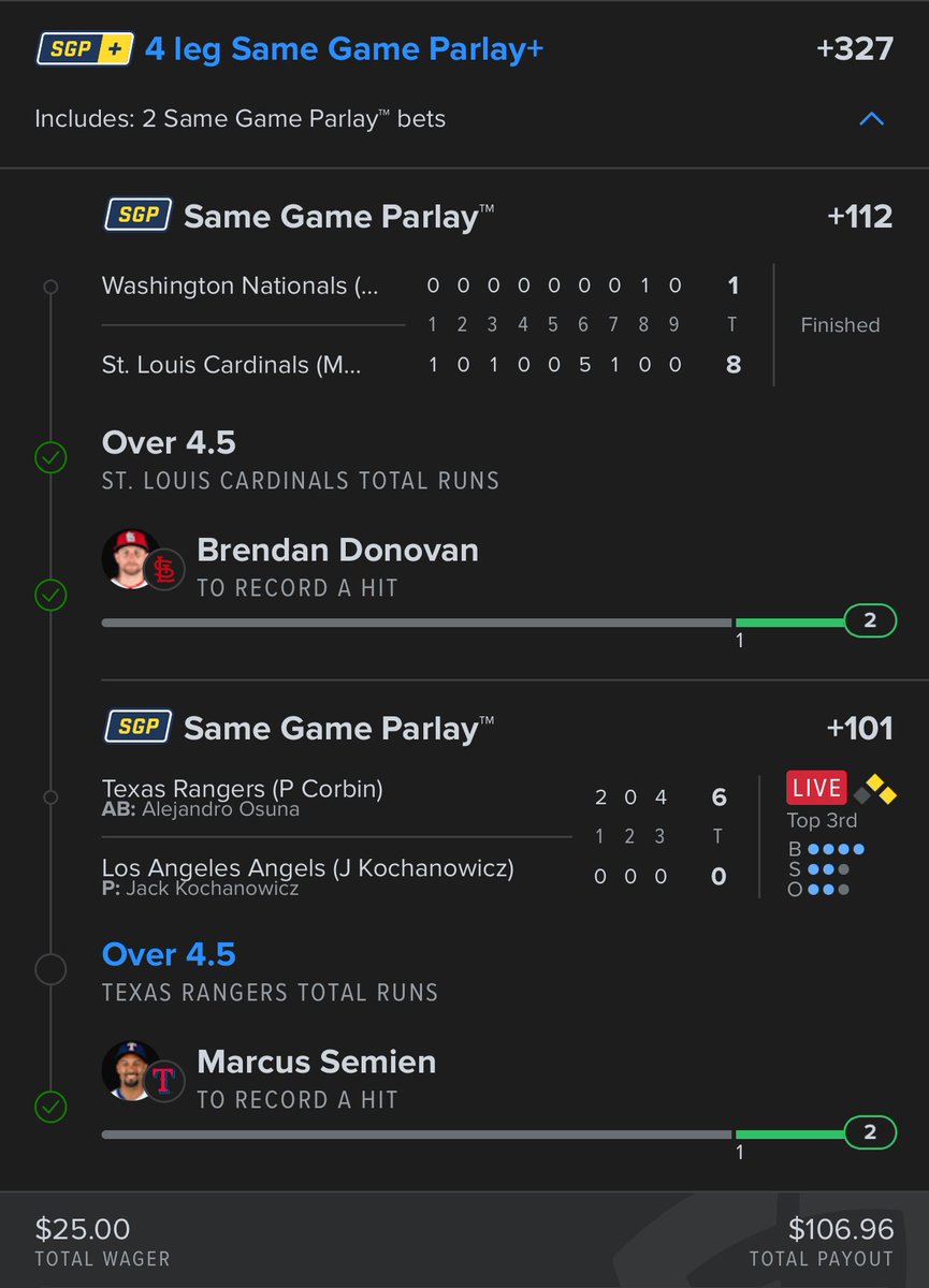 Proper_Picks's tweet image. Missed out on this HR lotto yesterday but we did cash this +802 RBI lay for our VIPs. @thewinn1ngedge 

Also this free +327 TT parlay !! 

We had a day yesterday!!

Join us today 👇
Winible.com/thewinningedge