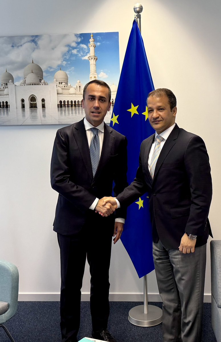 Nawaf Alenezi (@nawafnafe3) on Twitter photo A fruitful discussion with <a href="/EUSR_Gulf/">Luigi Di Maio</a>, Mr. Luigi Di Maio, EU Special Representative for the Gulf region.
We exchanged views on strengthening #EUโ#Gulf relations and advancing cooperation between #Kuwait ๐ฐ๐ผ and the European Union ๐ช๐บ. A fruitful discussion with <a href="/EUSR_Gulf/">Luigi Di Maio</a>, Mr. Luigi Di Maio, EU Special Representative for the Gulf region.
We exchanged views on strengthening #EUโ#Gulf relations and advancing cooperation between #Kuwait ๐ฐ๐ผ and the European Union ๐ช๐บ.
