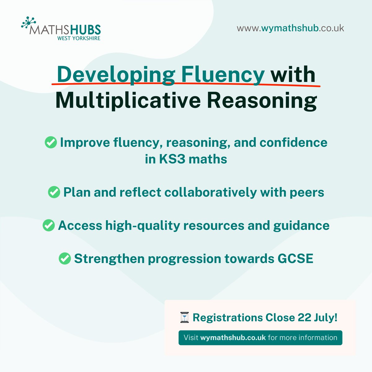 We’re offering two fantastic professional development opportunities for secondary maths teachers!
⏳ Spaces are limited and registration closes on 22nd July, don’t miss out!  
📩 Get in touch today to register your interest or find out more: buff.ly/oIoj3S6   

#MathsCPD