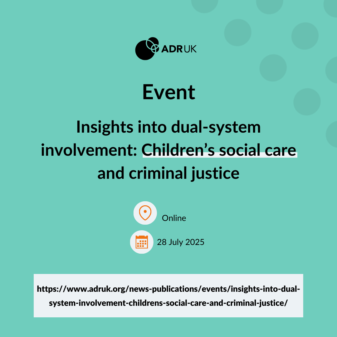 ADR UK (@adr_uk) on Twitter photo 📢 Join <a href="/ADR_CC_CAR/">ADR - Community Catalyst - Children at Risk</a> for a free online event exploring how linked data can shed light on the overlap between children’s social care and the criminal justice system.
🗓️ Mon 28 July | ⏰ 15:00–16:30
🎟️ adruk.org/news-publicati… 📢 Join <a href="/ADR_CC_CAR/">ADR - Community Catalyst - Children at Risk</a> for a free online event exploring how linked data can shed light on the overlap between children’s social care and the criminal justice system.
🗓️ Mon 28 July | ⏰ 15:00–16:30
🎟️ adruk.org/news-publicati…