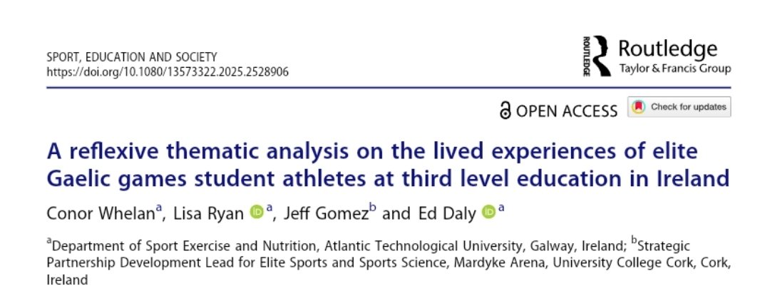 Dr Ed Daly (@ed_eddaly) on Twitter photo Delighted to share research by <a href="/conorwhelan10/">Conor Whelan</a> on the #stresses #strains of #dualcareer #athletes in #University settings. Full article here doi.org/10.1080/135733… Delighted to share research by <a href="/conorwhelan10/">Conor Whelan</a> on the #stresses #strains of #dualcareer #athletes in #University settings. Full article here doi.org/10.1080/135733…