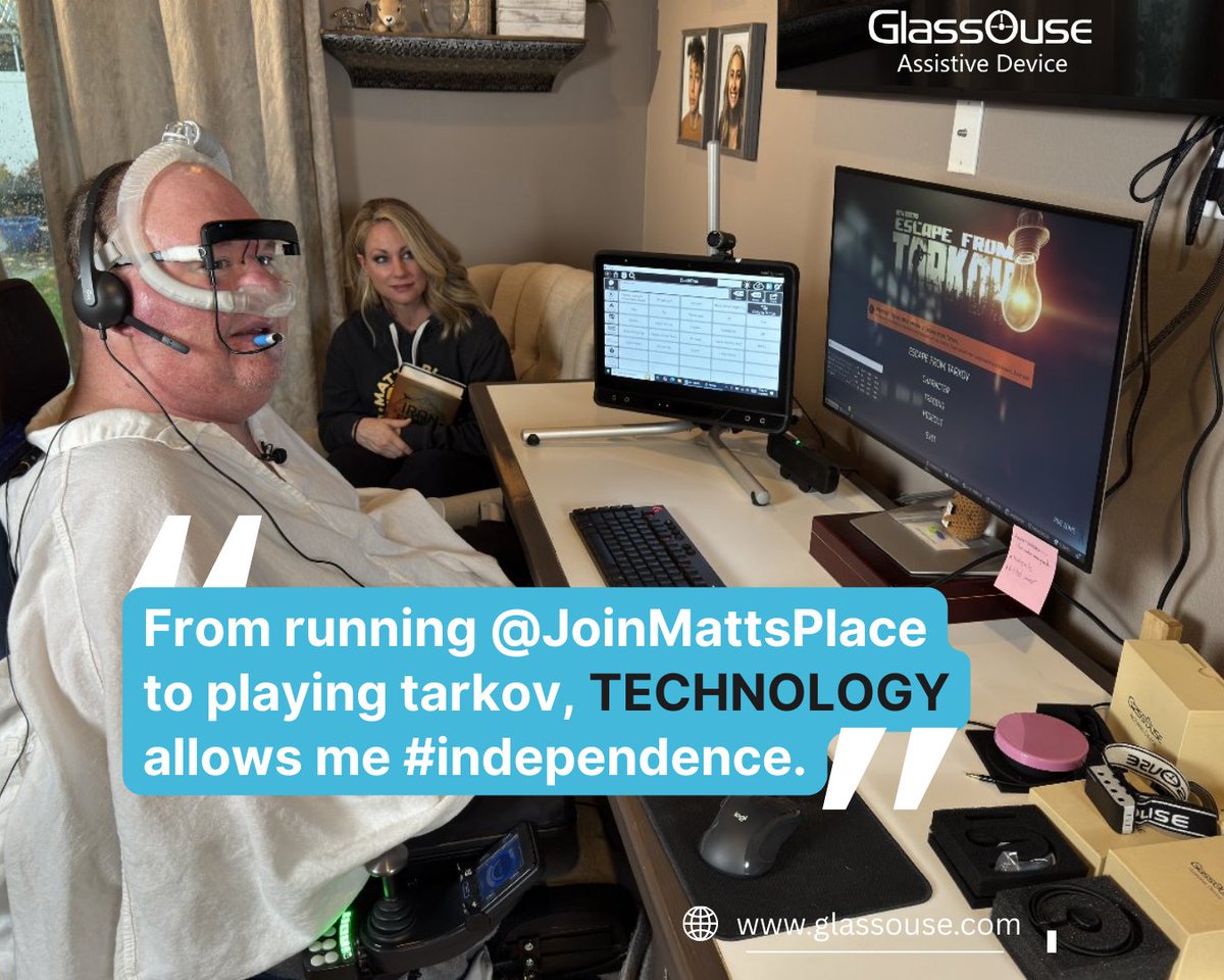 Thanks <a href="/marinemattcda/">Matt Wild</a>  for sharing this!

We’re sooo happy and proud to see how assistive technology can make a real difference in someone’s life!

Learn more about GlassOuse: glassouse.com.

#assistivedevice #assistivetechnology #quadriplegic #spinalcordinjury #ALS