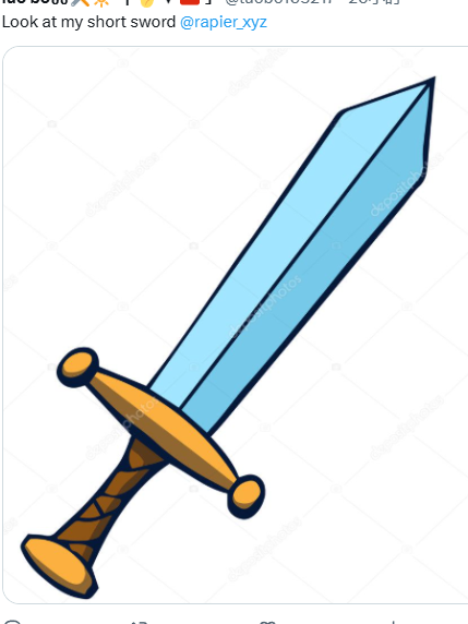 Check out the sword I’ve got.   @rapier_xyz