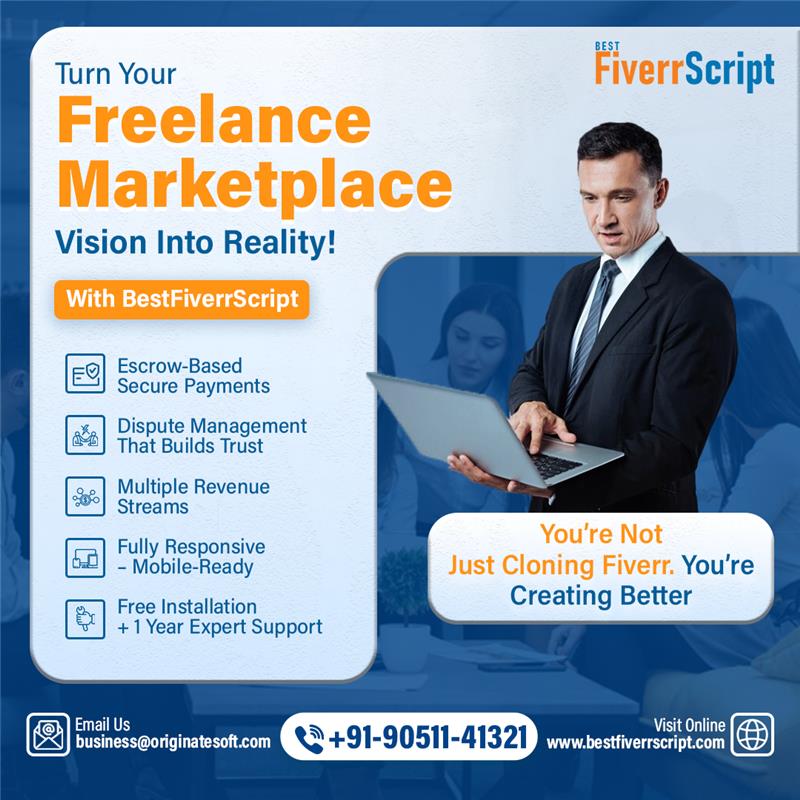 BestFiverScript's tweet image. 💡 Ready to Build the Next Big Freelance Platform?
With #BestFiverrScript, you don’t just replicate — you innovate. Transform your freelance marketplace idea into a powerful, revenue-driven platform tailored for success.
🌐 Visit: bestfiverrscript.com