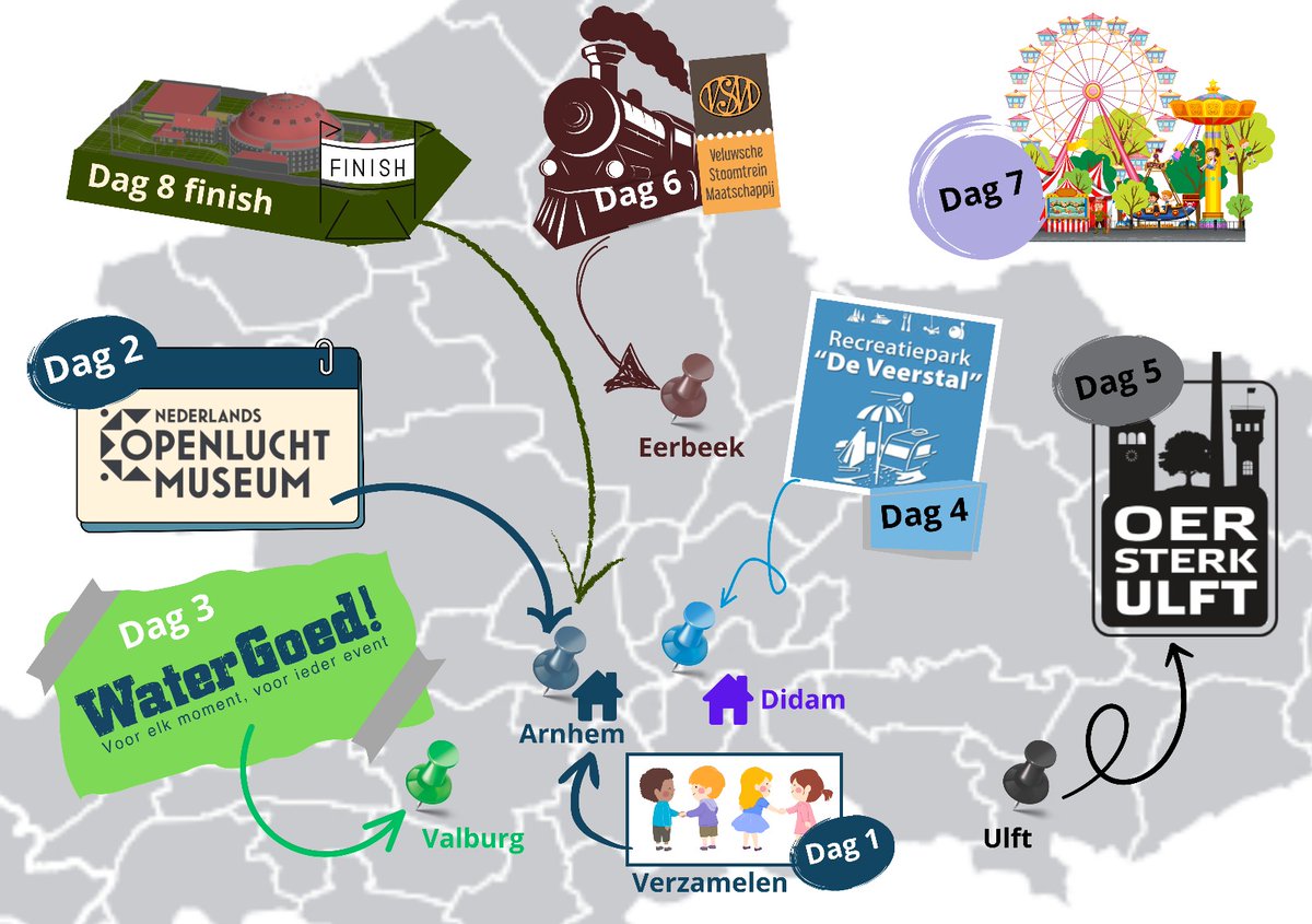 Het routeschema van Ome Joop's Tour 2025.  Bezoek de website voor een gedetailleerd overzicht.

omejoopstour.nl/2025

#arnhem #ditisarnhem #ojt2025
<a href="/gemeentearnhem/">Gemeente Arnhem</a> <a href="/vvDVC26/">DVC'26 Didam</a>