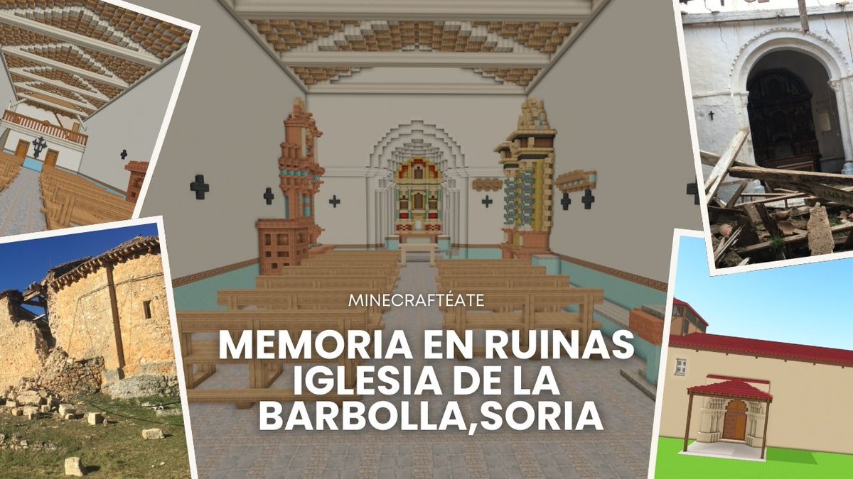 ¡Nuevo!🛑 La iglesia de La Barbolla (Soria) está en ruinas por el abandono institucional. En nuestro nuevo vídeo en #Minecraft narramos su historia y contamos su situación.  La importancia de conservar el patrimonio.
▶️ Vídeo: youtu.be/PTkL2jeHtZA #Patrimonio #Románico #Soria