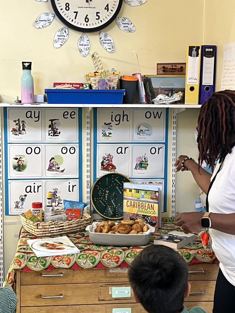 StAndrewsSW16's tweet image. Mrs Hermanstein spoiled 3Y this week with a Caribbean spread! She made us fried dumplings and taught us all about different Caribbean foods we can find here in the UK. She has brought our history topic about Windrush to life this term and we are so so grateful ☺️🇱🇨