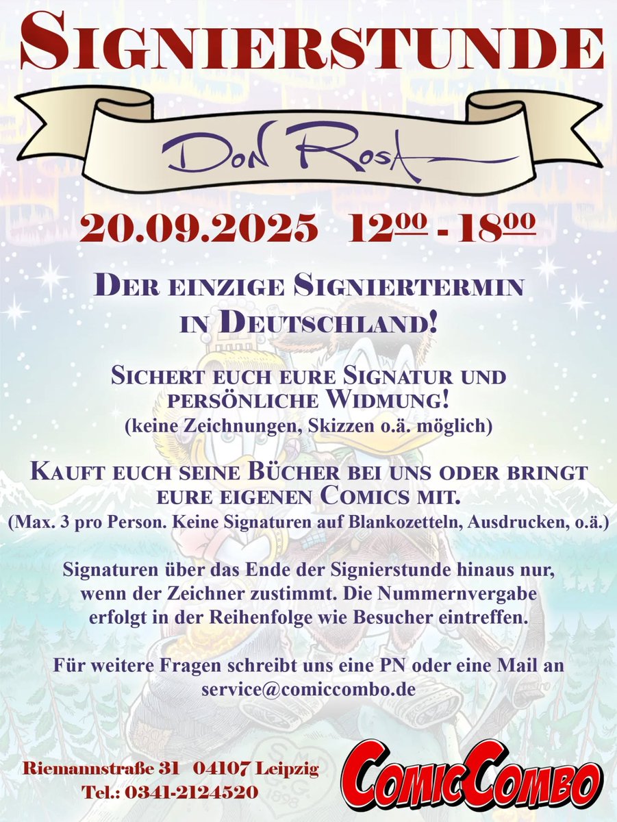 German (and neighboring countries) fans: We'll be back for ONE exclusive signing at <a href="/ComicCombo/">Comic Combo</a> in Leipzig on Saturday, September 20. See you there soon! -- Jano