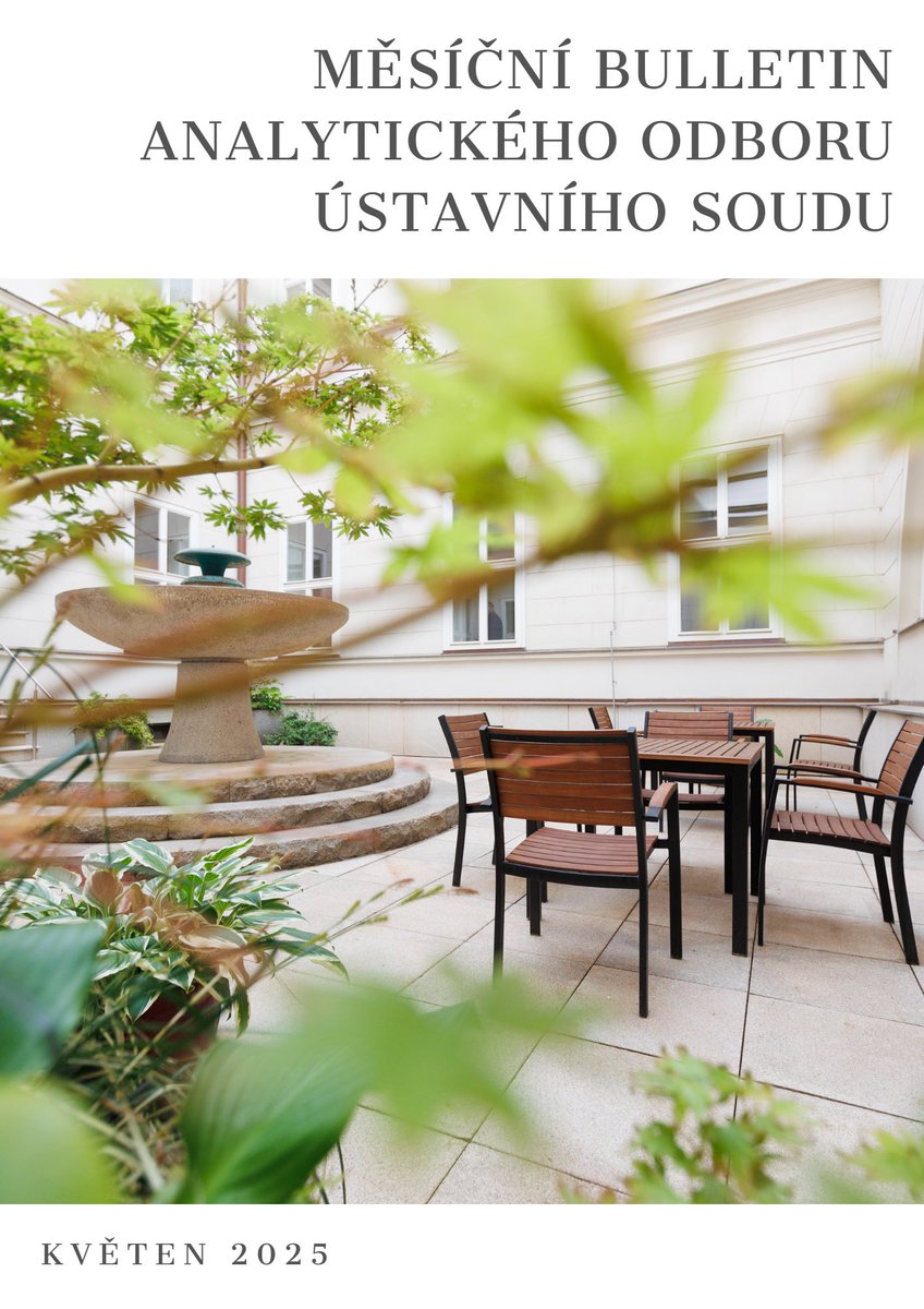 usoud_official's tweet image. 📗Přinášíme vám nové číslo bulletinu (5/2025) s abstrakty nálezů za měsíc duben 2025 👉🏼 1url.cz/Z1YSq