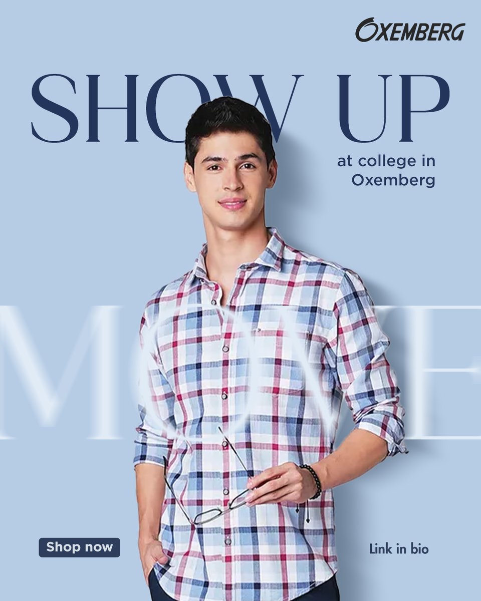Oxemberg's tweet image. New year. New wardrobe.😉
Get campus-ready with styles that do all the talking, only with Oxemberg. 

#Oxemberg #MenStyle #BlazerLook #ShopTheLook #Casuals #Blazers #Accessories #Jeans #Formals