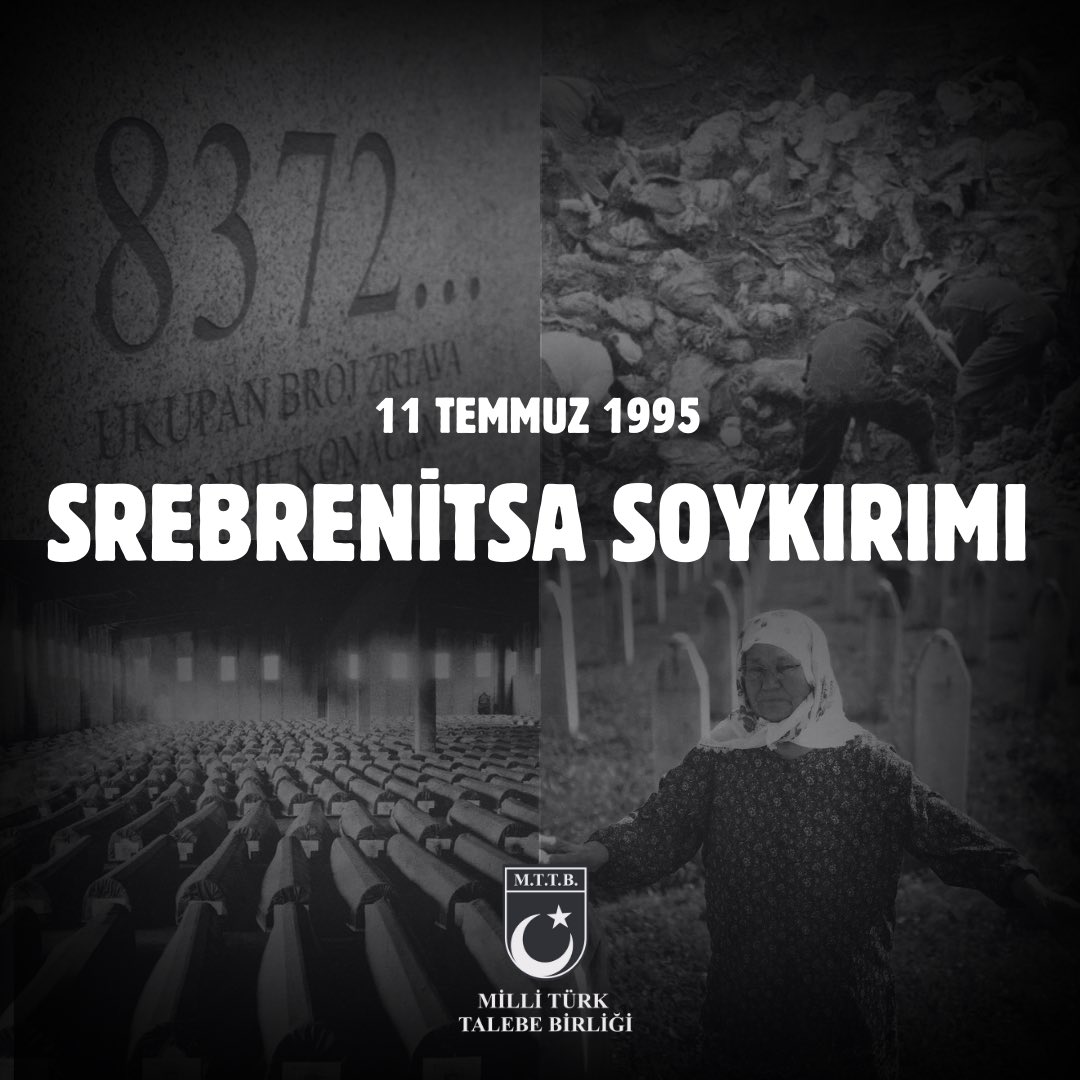 Srebrenitsa Soykırımı'nın sene-i devriyesinde hayatını kaybeden müslüman kardeşlerimizi rahmetle yâd ediyoruz.
