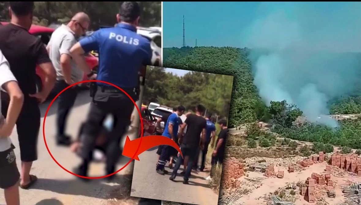 Antalya'da orman yangını! Bir şüpheli vatandaşlar tarafından yakalandı!