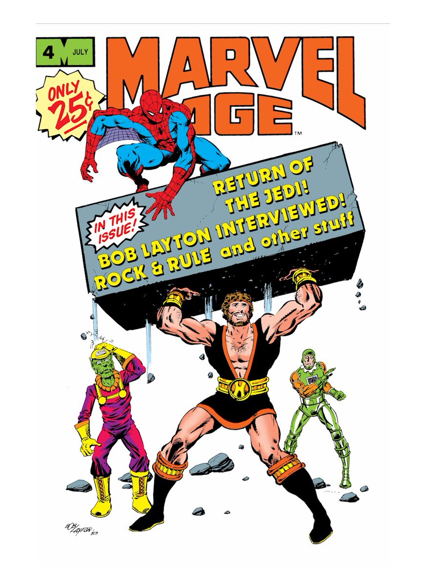 Bob_Layton's tweet image. #FlashbackFriday: Published this month in 1983, Marvel Age #4 had a cover by me. It also featured my interview where I plugged my 2nd Hercules mini-series & my ill-fated Spider-Man graphic novel "Gilded Cage" with Paul Smith & Barry Windsor-Smith. @Marvel #hercules @SpiderMan