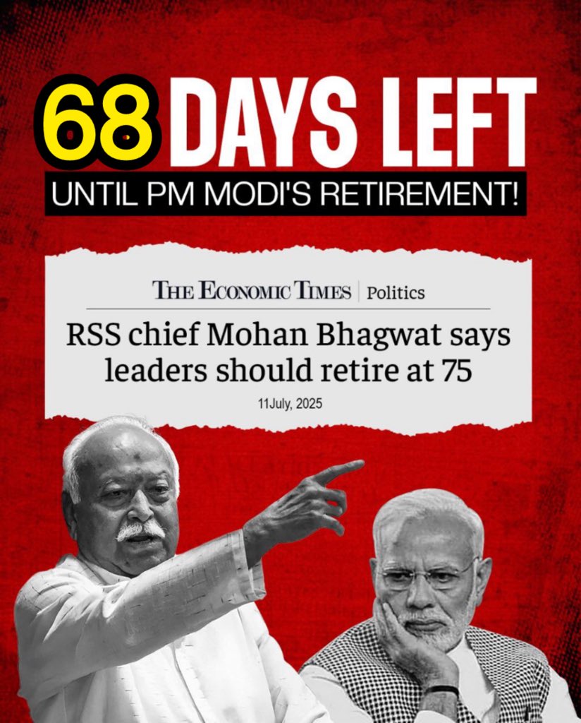 Ishwarguru85's tweet image. Posting this till Modi gets retired as soon as he turns 75 years old

#Modi75
#Advancehappybirthdaymodiji