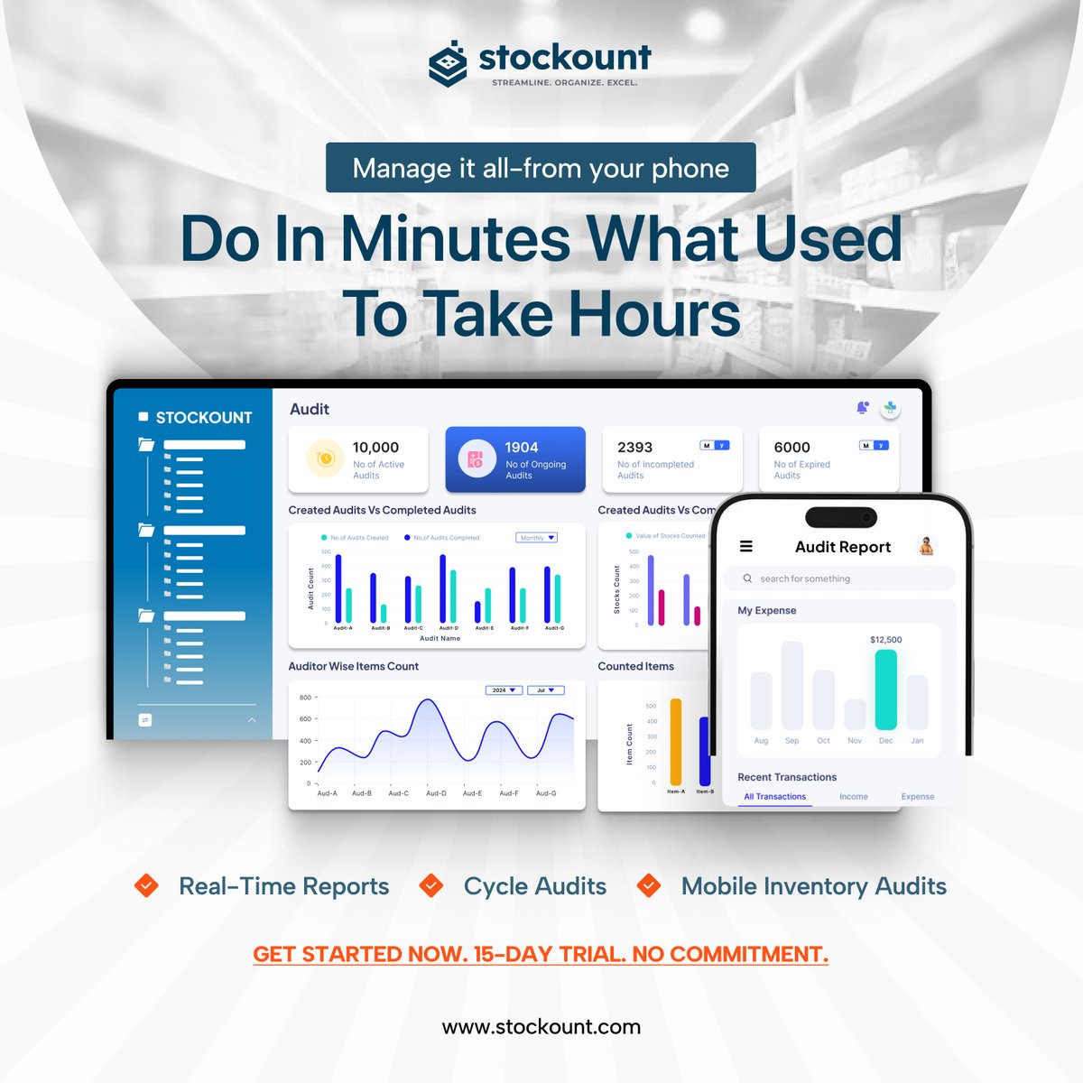 stockount's tweet image. 40% of shrinkage is preventable.
Fix it where it starts: your audits.
Cycle counts, mobile access, and live stock reports, in one platform.

Free trial here: stockount.com

#Stockount #InventoryAutomation #OpsTech #SmartInventory #MobileAuditApp #SmartInventory