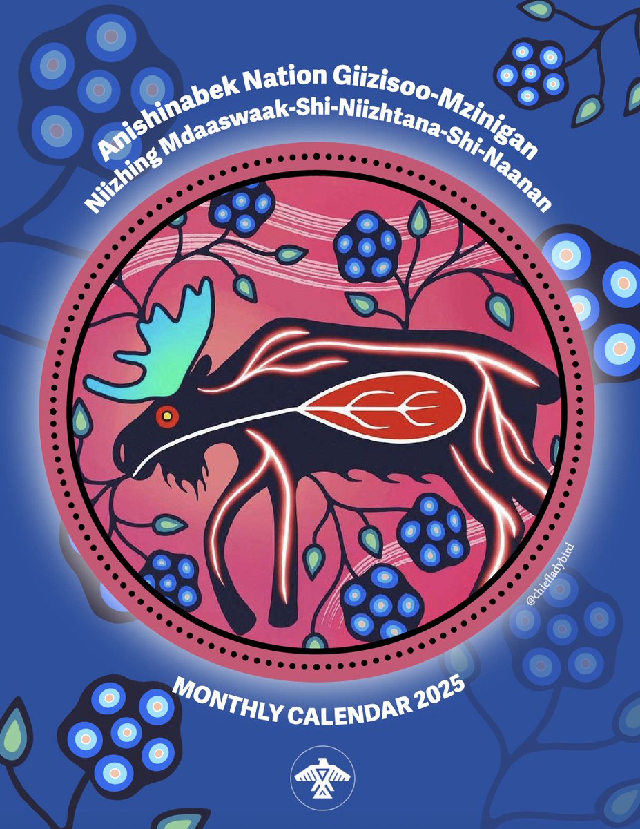 Get a copy of the 2025 Anishinabek Nation Giizisoo-Mzinigan calendars, featuring gorgeous artwork by Chief Lady Bird of Chippewas of Rama and Moose Deer Point First Nations, inspirational quotes, Anishinaabemowin phrases, and more! 📆

Contact your community's Administration