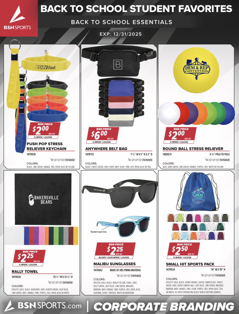 Coach Hape- Andy (@whape) on Twitter photo We’ve got your Back-To-School staff gifts covered!
Whatever the occasion—we can customize it to fit your needs
Contact your local <a href="/BSNSPORTS/">BSN SPORTS</a> rep for details! We’ve got your Back-To-School staff gifts covered!
Whatever the occasion—we can customize it to fit your needs
Contact your local <a href="/BSNSPORTS/">BSN SPORTS</a> rep for details!