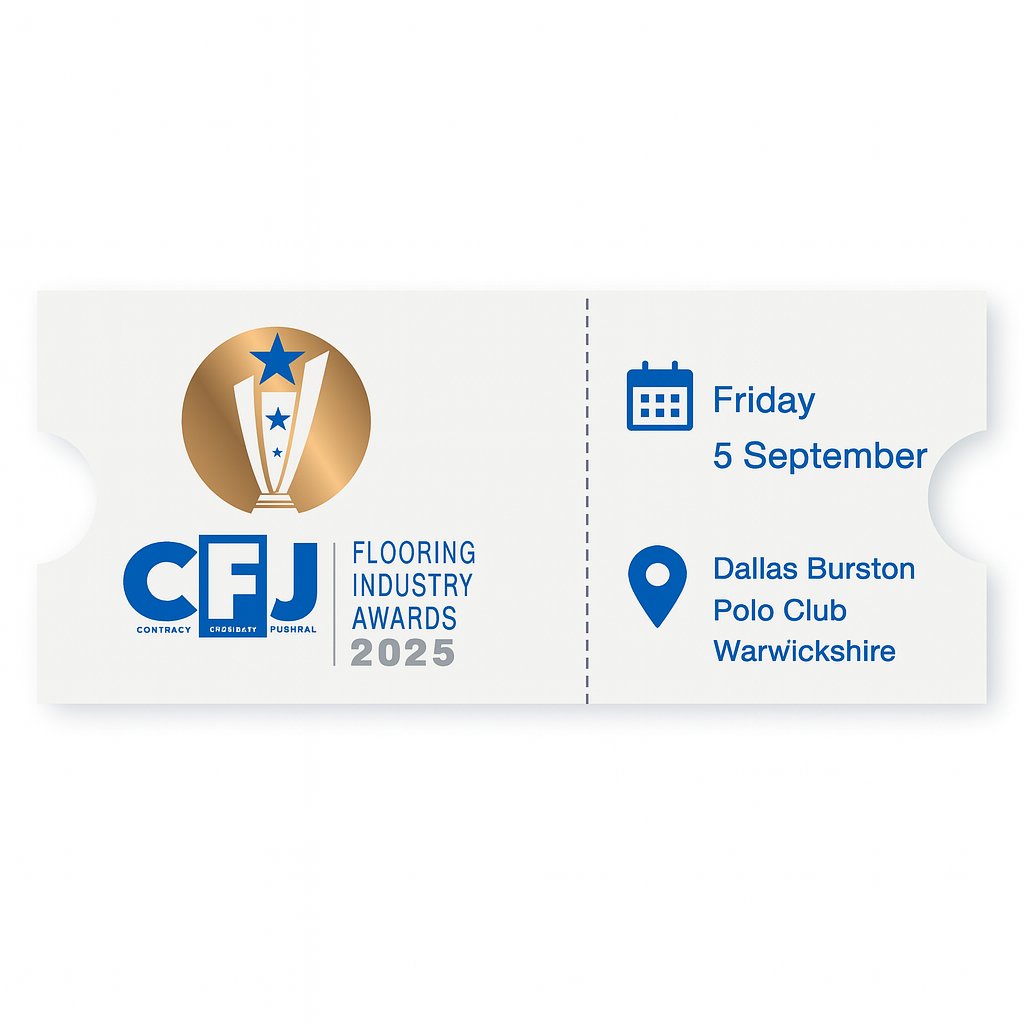 CFJ Flooring Journal (@cfjmagazine) on Twitter photo Secure your tickets now for the CFJ Awards 2025 & help us celebrate excellence in the industry🌟
📅 Date: Friday 5 September
📍 Venue: Dallas Burston Polo Club, Warwickshire
💼 Limited spaces available – book now
📩 email johnmiller@kick-startpublishing.co.uk to reserve your spot Secure your tickets now for the CFJ Awards 2025 & help us celebrate excellence in the industry🌟
📅 Date: Friday 5 September
📍 Venue: Dallas Burston Polo Club, Warwickshire
💼 Limited spaces available – book now
📩 email johnmiller@kick-startpublishing.co.uk to reserve your spot