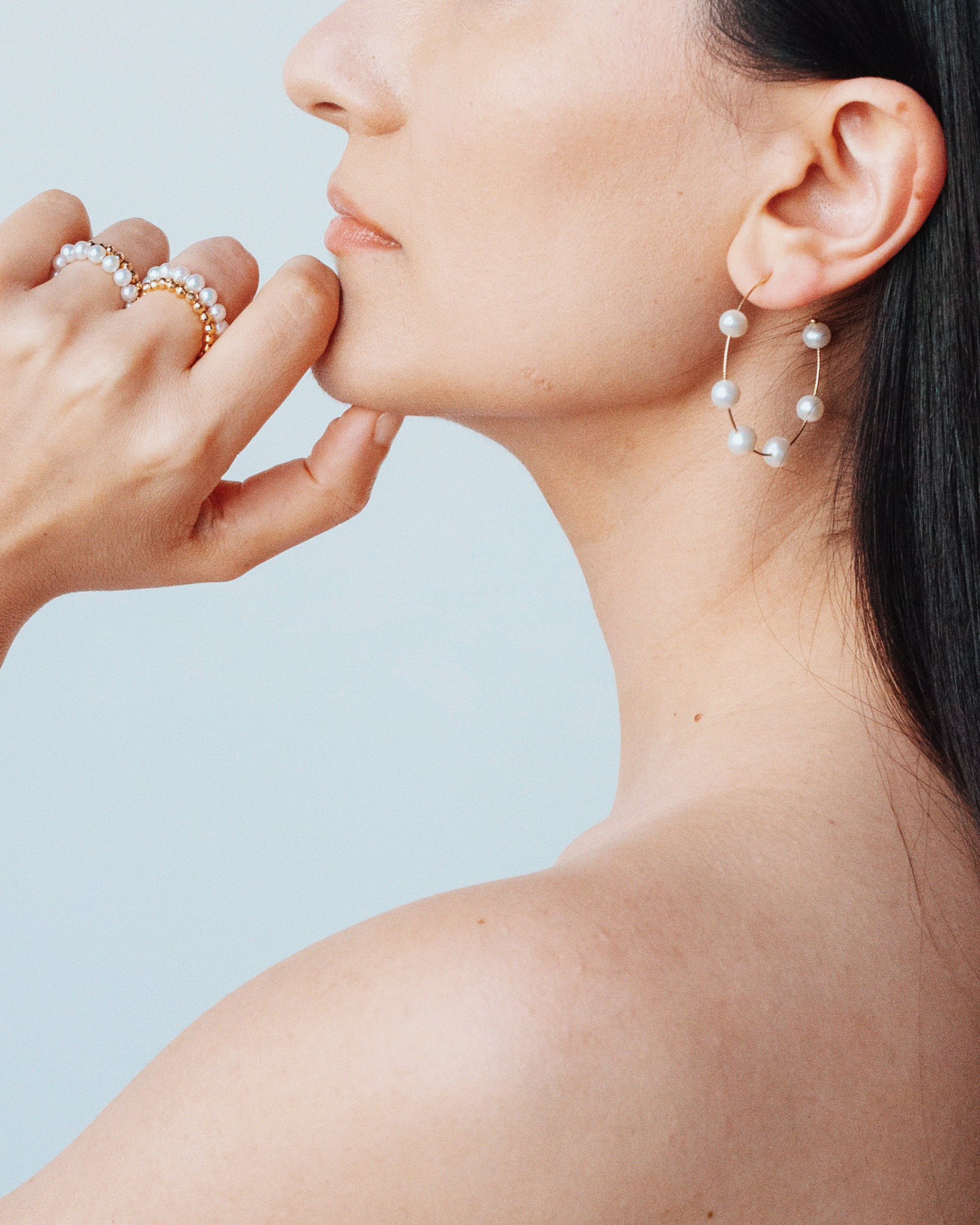 Pearlish パーリッシュ　2Way Hoop Pearl ピアス　パール 2 Way Hoop Pearl Piercing – Pearlish