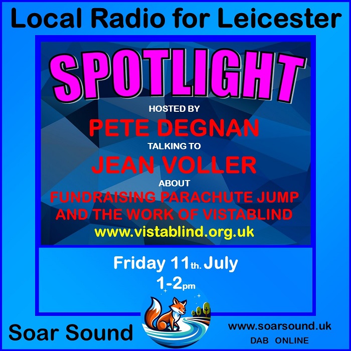 Leic58's tweet image. The SPOTLIGHT show hosted by the popular, volunteer presenter, Pete Degnan.
Proudly presenting another show for the community radio station Soar Sound.
The show provides the opportunity for local charities and community groups to discuss their work and promote their projects.