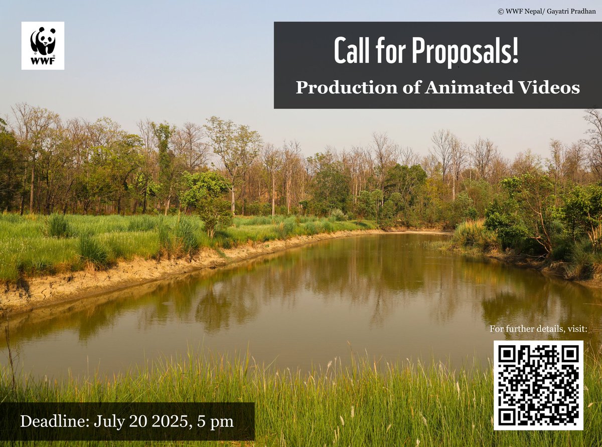 WWFNepal's tweet image. #OPPORTUNITY!
WWF Nepal is looking for a creative & experienced consultant to produce animated videos that spotlight Smooth-coated otters & Nature-Based Solutions!
For more details about the opportunity, visit: wwfnepal.org/get_involved/c…