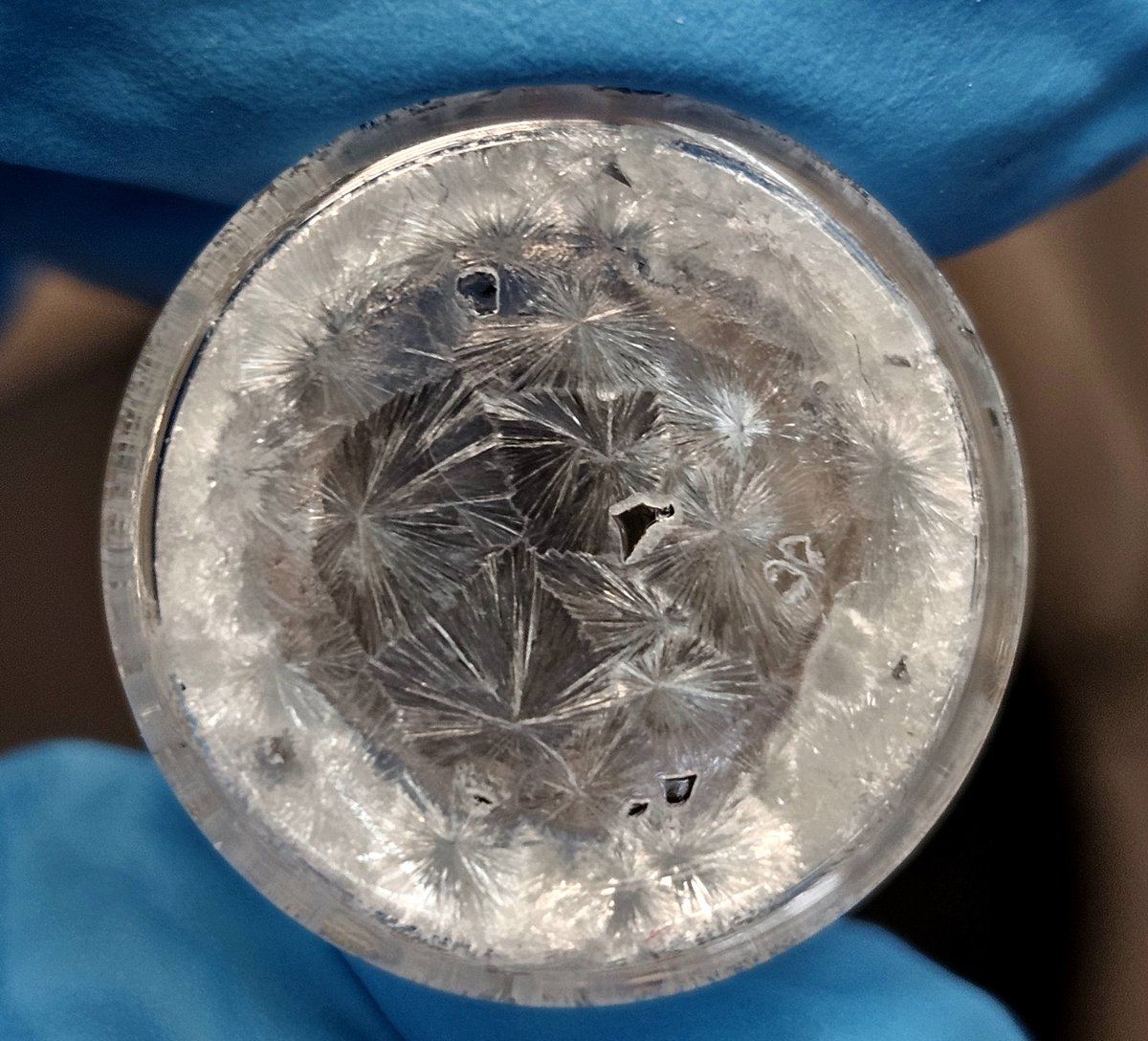 PabloMB_Chemist's tweet image. Successfully synthesized a significantly higher quantity of the compound for the first time. I can finally see its beautiful crystallization ✨