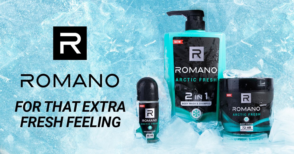 SARugbymag's tweet image. #Sponsored | Introducing the Romano Arctic Fresh range for the invigorated man. Formulated with cooling actives to keep you feeling and smelling fresh every day!
Romano for Men. Fragrance for Success.
Exclusively available in Clicks stores nationwide.
rb.gy/9j6x9o