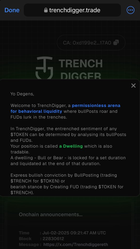 Mar_Ko369's tweet photo. @robw00ds You can bet your bull thesis on-chain and see if any 🐻 dares to challenge it.

Powered by $TRENCH | @Trenchdiggereth 

Heard of Behavioral finance already? https://t.co/cPyOP0OuL9