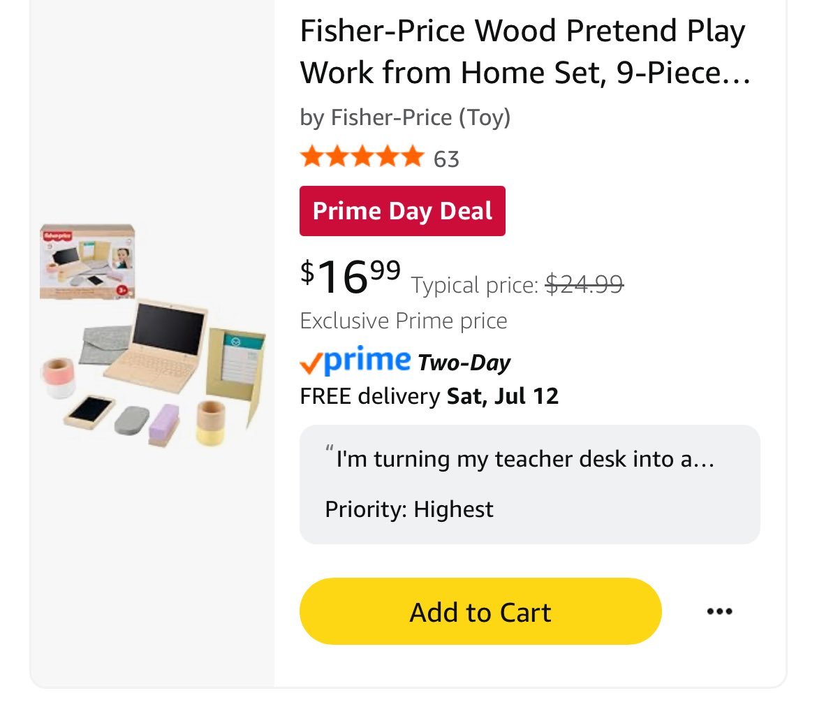 alldayinprek's tweet image. I would really love to get this play laptop set for my preschool special education students! It would be perfect for my writing center! 

amazon.com/hz/wishlist/ls…