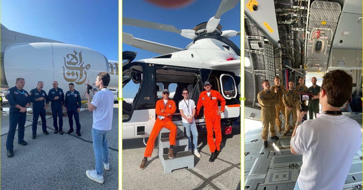 Airbus's tweet image. Ever wondered what goes into preparing a Flying Display?
Check out @flightradar24's cool #PAS25 behind-the-scenes chat with all 3 crews from the #A350-1000 ✈️, @AirbusHeli #Racer 🚁 and @Armee_de_lair's #A400M Tactical Display.
👉 fly.airbus.com/FR24-PAS25
@AirbusDefence