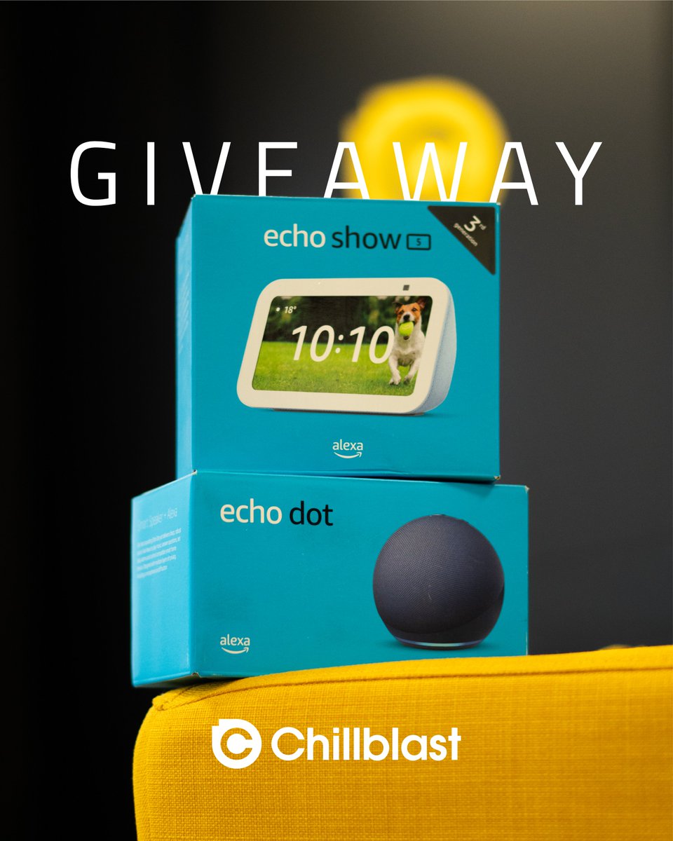Echo Dot &amp; Show Giveaway! 🎁

If you could turn any of your favourite films or TV shows into a video game — what would it be?

Tell us below for a chance to win!

To enter:
✅ Follow @Chillblast
🇬🇧 UK residents 18+

Giveaway ends Monday 14th July. 8 winners will be contacted from