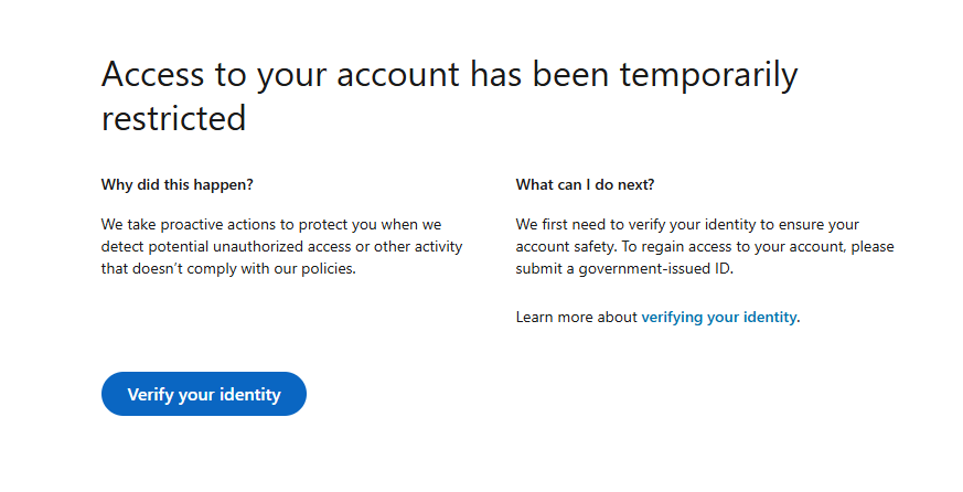 scopeuk's tweet photo. @LinkedInHelp my account has been temporarily restricted. I have completed the id validation but it now appears stuck. could you help me get this resolved please? https://t.co/rGroEmnv0n