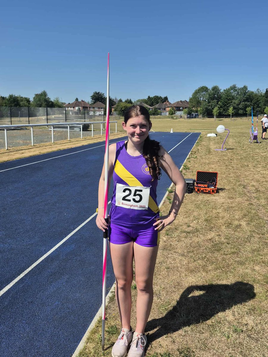 <a href="/GatesheadHAC/">Gateshead Harriers</a> Skye Marshall comes 4th <a href="/SchoolAthletics/">EnglishSchoolsAA</a> with a PB of 41.34m in the Inter girls Javelin.