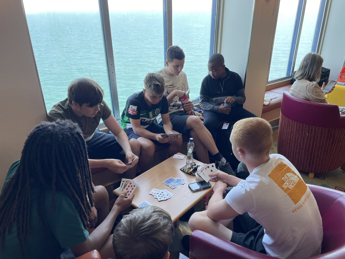 We have finally made it to the ferry and currently crossing the English Channel. 

The students have been brilliant and incredibly patient, more than the staff! 🤣