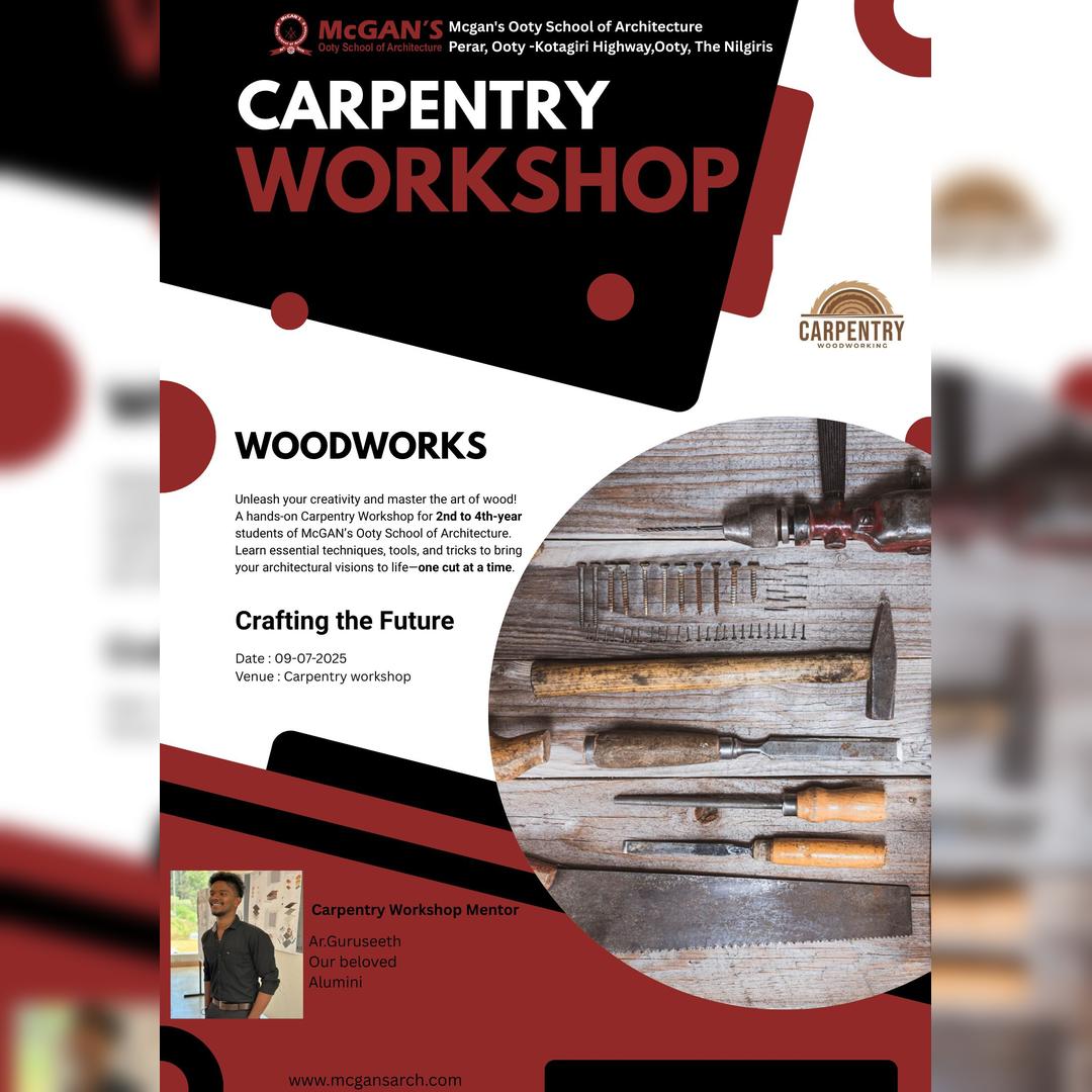 mcgansarch's tweet image. CARPENTRY WORKSHOP AT MCGAN'S OOTY SCHOOL OF ARCHITECTURE ✨️😇
.
.
#mcgansootyschoolofarchitecture 
#lifeatmcgans 
#carpentryworkshop