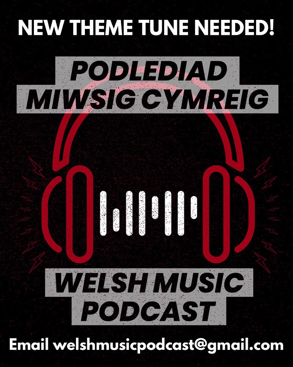 Welsh Music Podcast | Podlediad Miwsig Cymreig (@welshmusicpod) on Twitter photo The Welsh Music Podcast is back soon and we’re looking for a new theme tune!
Please message us with your tune or email welshmusicpodcast@gmail.com
We’re also looking for song submissions to showcase artists, so please get in touch with your new music. Pob lwc! The Welsh Music Podcast is back soon and we’re looking for a new theme tune!
Please message us with your tune or email welshmusicpodcast@gmail.com
We’re also looking for song submissions to showcase artists, so please get in touch with your new music. Pob lwc!