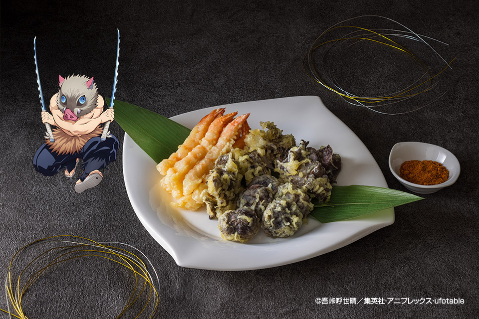 kimetsu_ths2025's tweet image. /
アニメ「#鬼滅の刃」×東急ホテルズ
#嘴平伊之助 コラボメニュー!
\
【天ぷら】
伊之助が無限城に落とされる直前に食べようとしていた海老天と、山の食材であるきのこの天ぷら3種をラインナップ。味噌パウダーとともにどうぞ!
🔻特設ページ
tokyuhotels.co.jp/restaurant/pla…