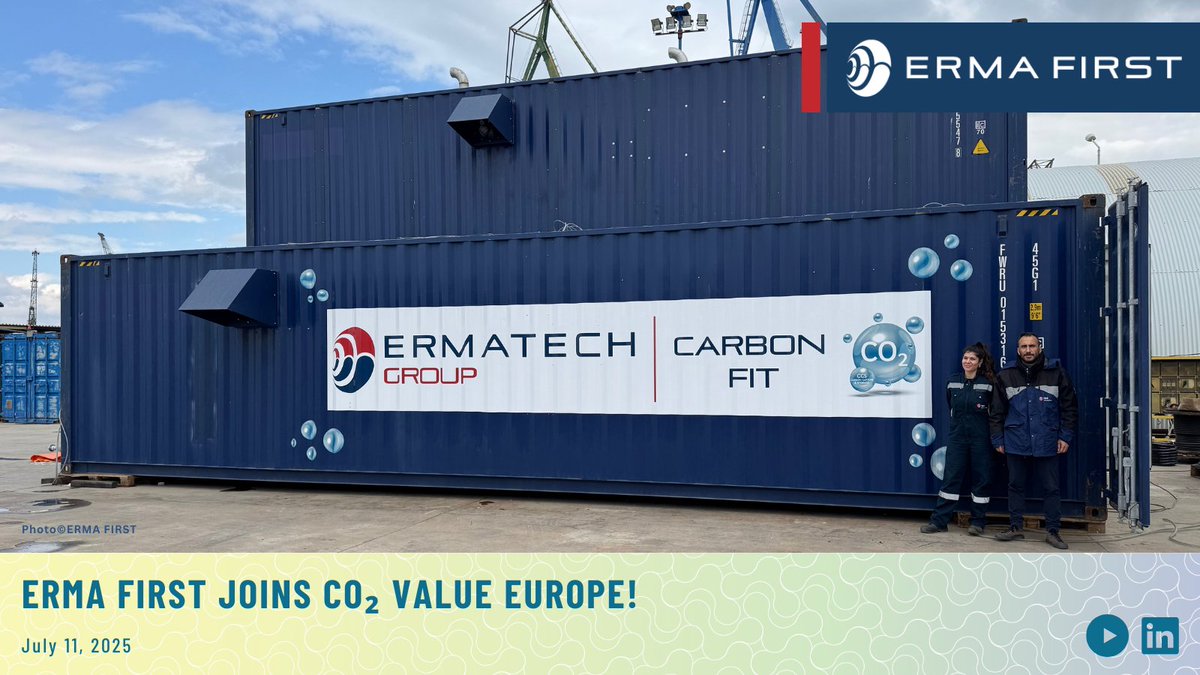 CO₂ Value Europe (@co2valueeu) on Twitter photo Welcome to our new Greek member, <a href="/ERMABWTS/">ERMA FIRST</a>! ERMA FIRST is a leading provider of sustainable marine equipment solutions. Its CARBON FIT system enables onboard carbon capture to help meet IMO targets with compact, energy-efficient #CCU technology.
Find more👉ermafirst.com Welcome to our new Greek member, <a href="/ERMABWTS/">ERMA FIRST</a>! ERMA FIRST is a leading provider of sustainable marine equipment solutions. Its CARBON FIT system enables onboard carbon capture to help meet IMO targets with compact, energy-efficient #CCU technology.
Find more👉ermafirst.com