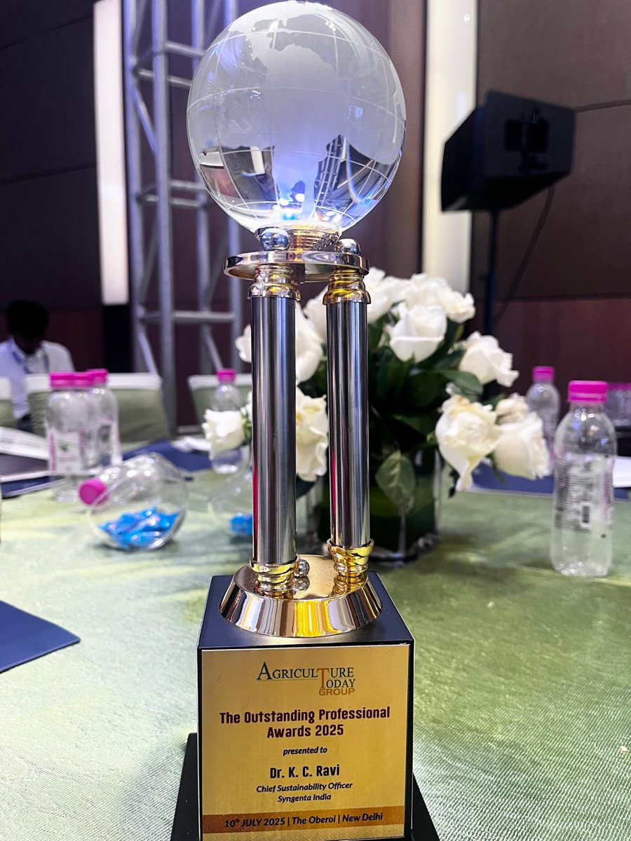 Our CSO, <a href="/Kcravi65/">K C Ravi</a>  has been honored with the Outstanding Professional Award 2025 at 16th Agriculture Leadership Summit by <a href="/agri_today/">Agriculture Today Group</a>.

A recognition of our shared commitment to sustainable &amp; innovative agri-solutions &amp; collaborative approach.

Congratulations 👏🏆 #Leadership
