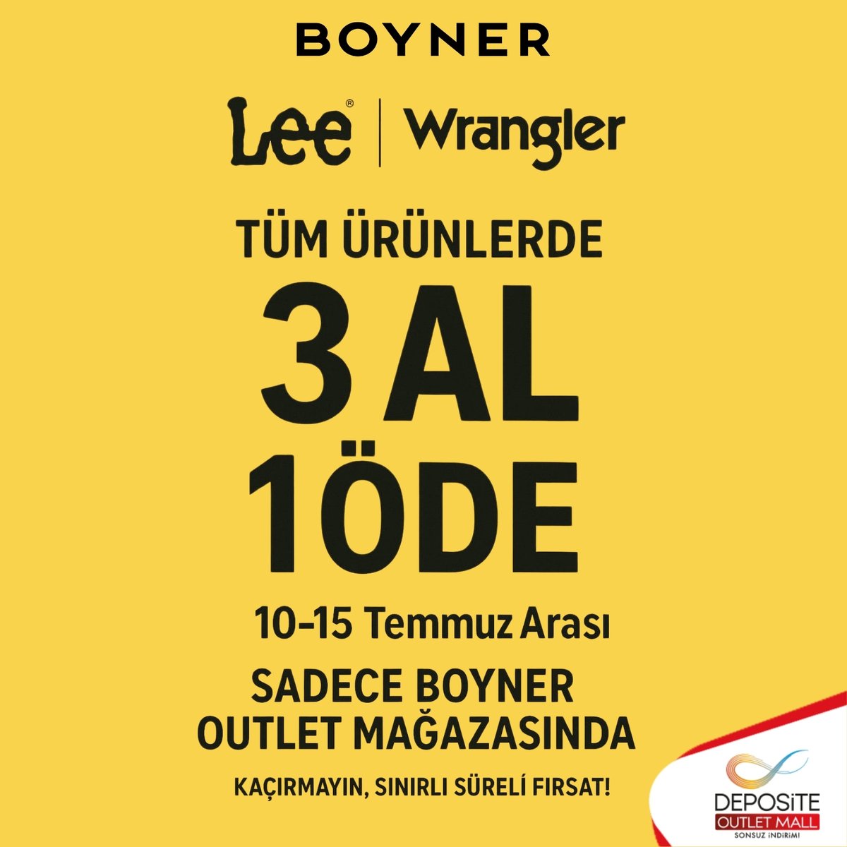 DepositeOutlet's tweet photo. 🎉 Boyner Deposite’de Kampanyalar Durmaksızın Devam Ediyor! 🛍

Ve şimdi Temmuz ayı sonuna kadar uzatıldı! 🎯

Moda tutkunlarına harika haber! 

Giyimden ayakkabıya, aksesuardan kozmetiğe binlerce üründe geçerli fırsatlar Boyner Deposite Outlet Mall’da sizi bekliyor. https://t.co/YA5r7kX5nQ